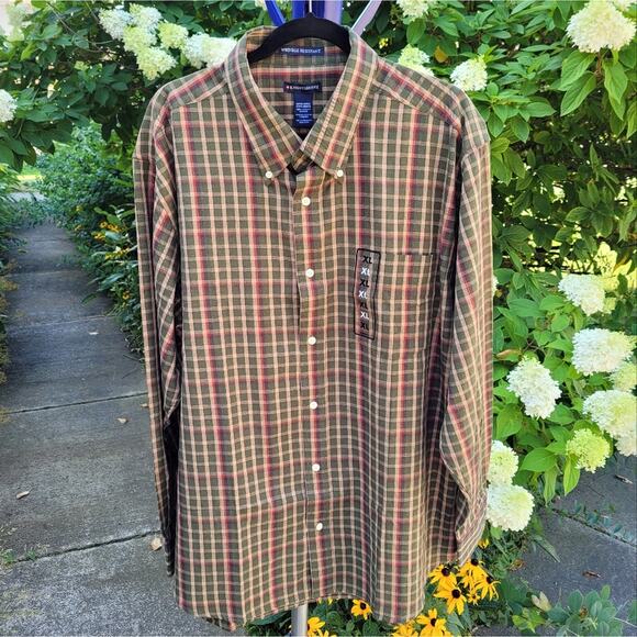 NWT Men's Knightsbridge Wrinkle Resistant Plaid Shirt size XL - Picture 2 of 12